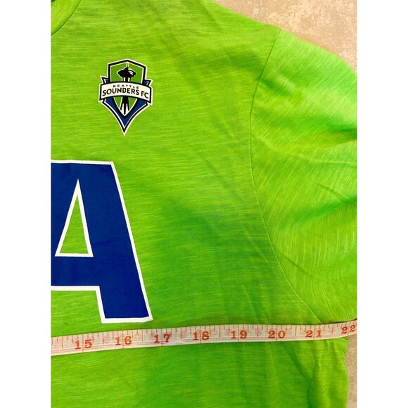 NWT Seattle Sounders FC MLS Soccer T Shirt Men's Size XL Bright Green - Picture 6 of 6
